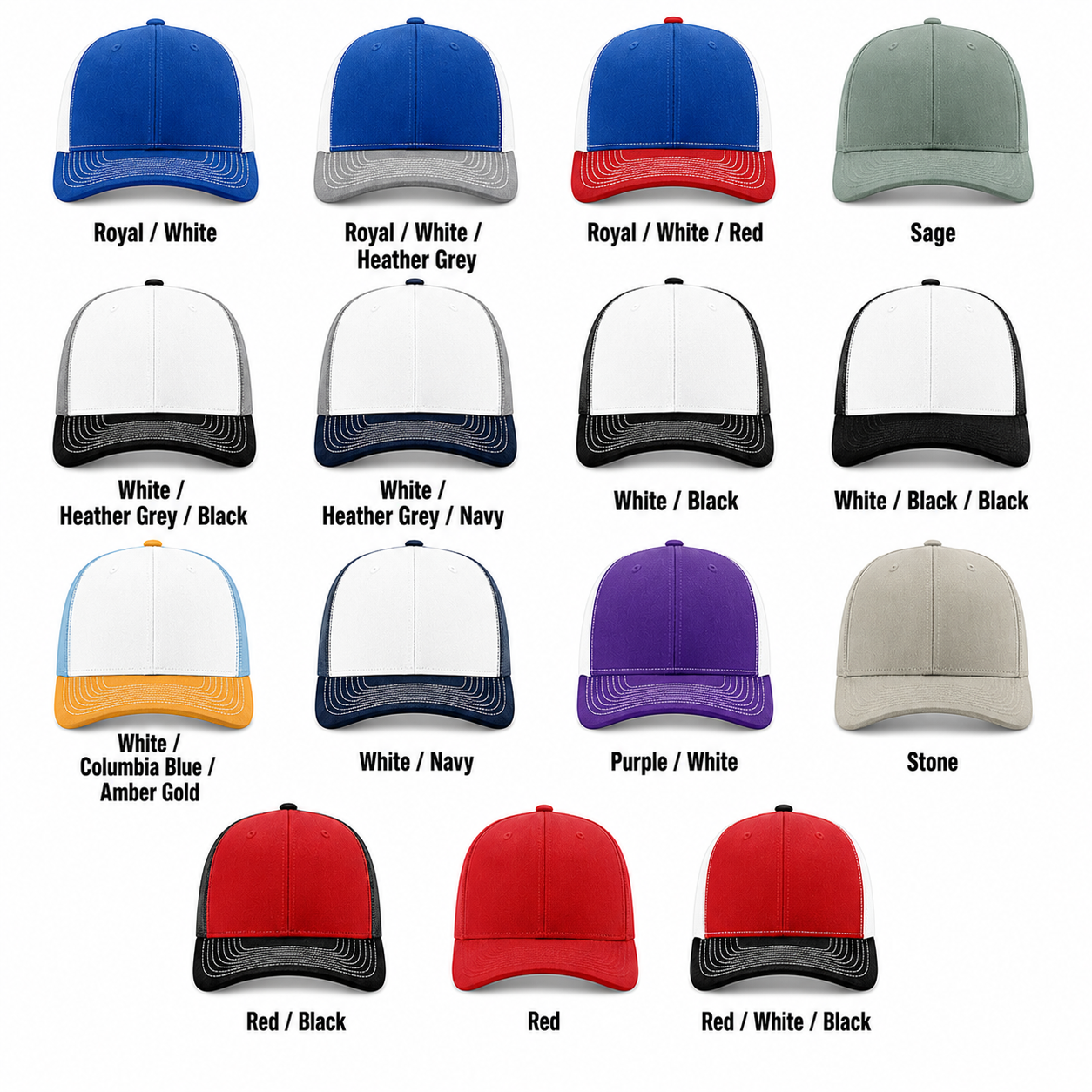 12 - Richardson 112 Custom Hats