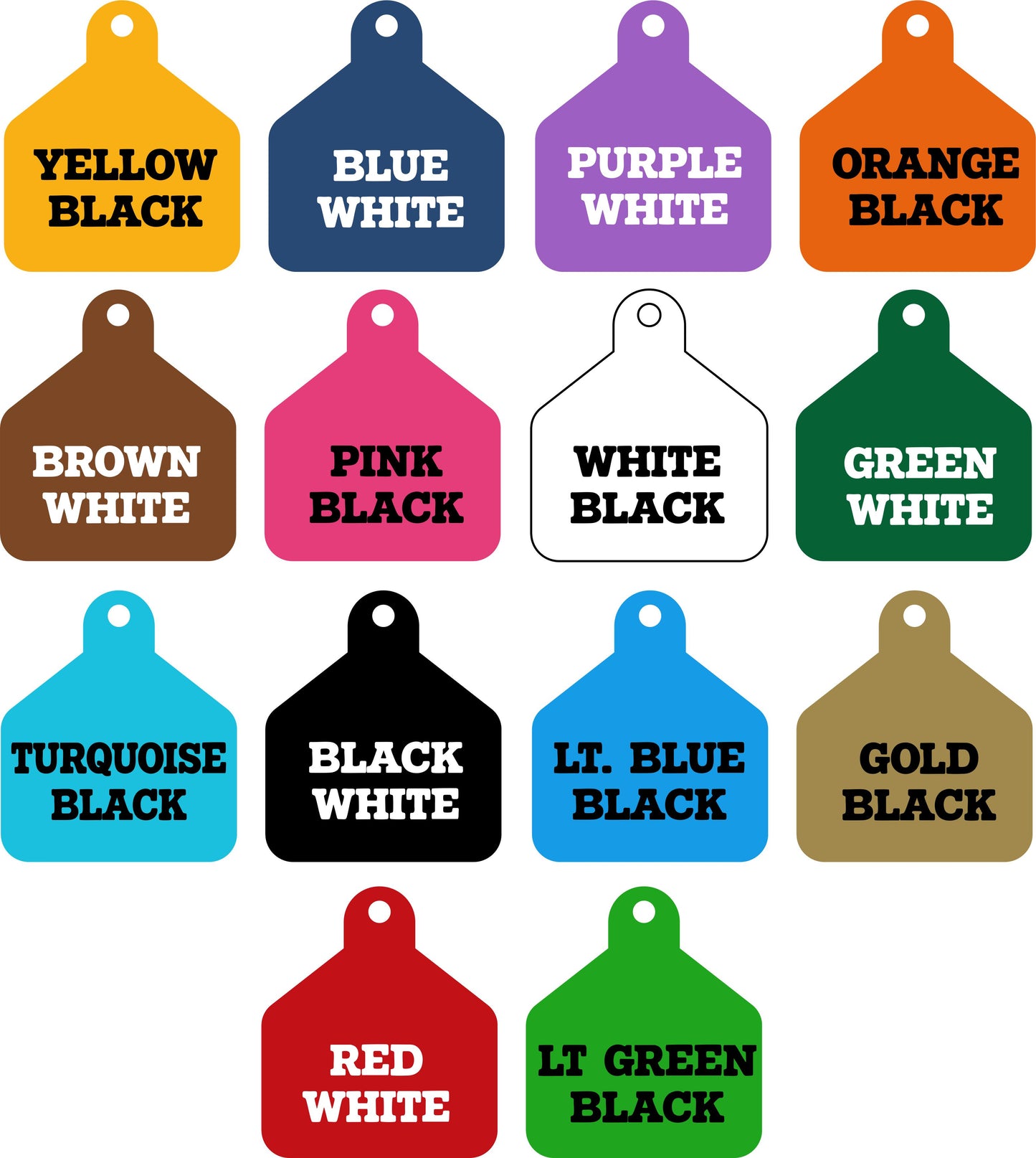 Custom Laser-Engraved Livestock Tags